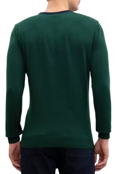 Джемпер с логотипом мужской / Тёмно-зелёный / 46