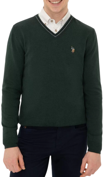 Пуловер с логотипом мужской / Зеленый / 50