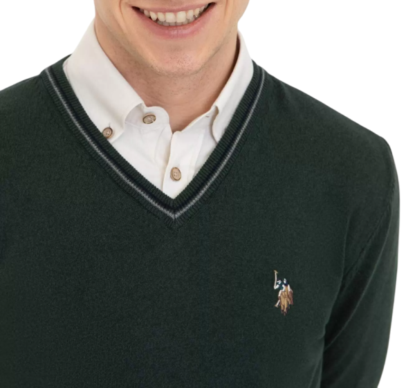 Пуловер с логотипом мужской / Зеленый / 50