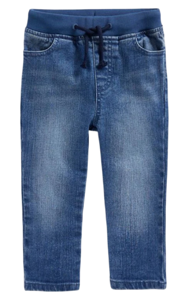 Джинсы с принтом детские / Тёмно-синий / 104