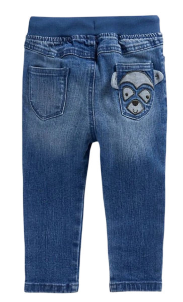 Джинсы с принтом детские / Тёмно-синий / 104