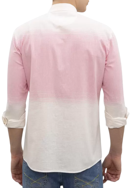Рубашка с длинным рукавом мужская / Розовый / 46