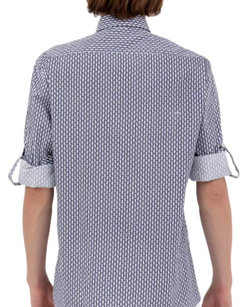 Рубашка с длинным рукавом мужская / Тёмно-синий / 46