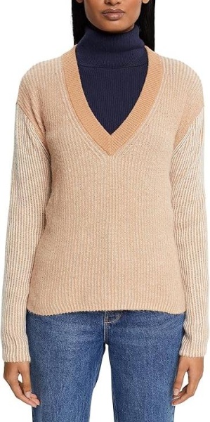 Свитер фактурной вязки женский / Бежевый / 44