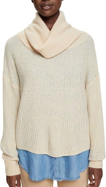 Джемпер с воротником женский / Бежевый / 42