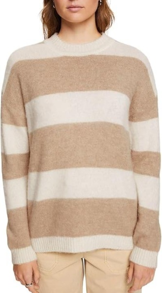 Джемпер в полоску женский / Бежевый / 40