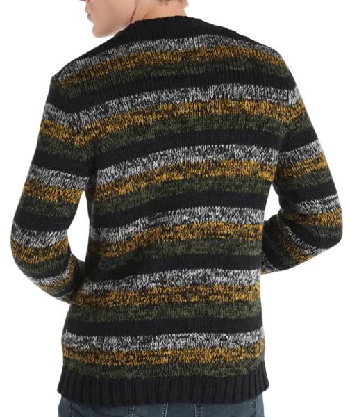 Свитер в полоску мужской / Черный / 50