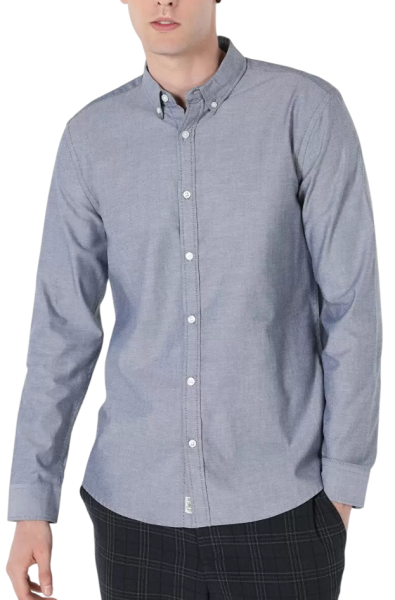 Рубашка с длинным рукавом мужская / Серый / 56