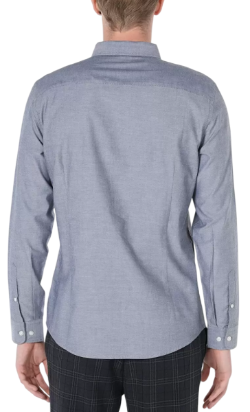 Рубашка с длинным рукавом мужская / Серый / 56